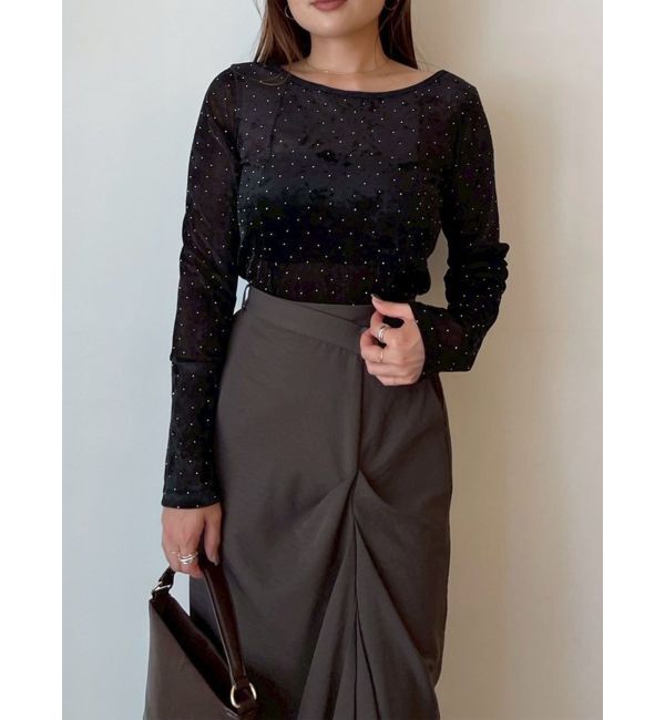 LAGUNAMOON「ドレープIラインスカート」|スカート|