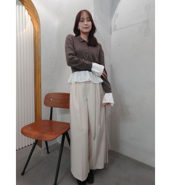 LAGUNAMOON「ペプラムドッキングニットカーディガン」|カーディガン|