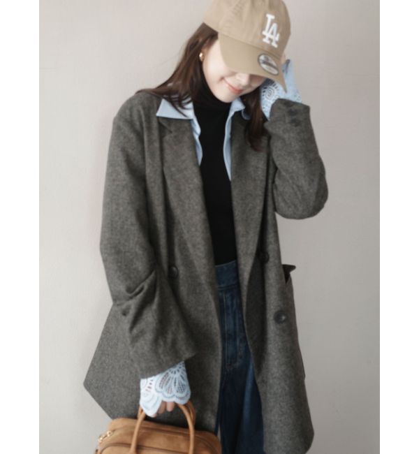 LAGUNAMOON「ウールロングテーラードジャケット」|テーラードジャケット|