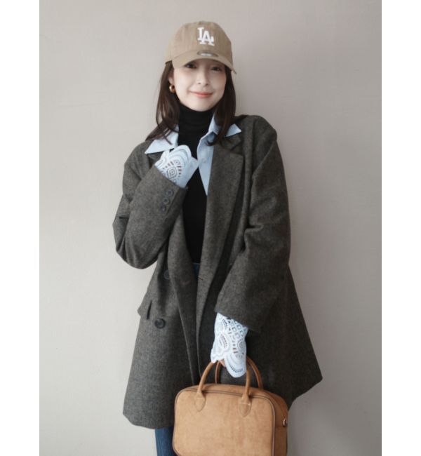 LAGUNAMOON「ウールロングテーラードジャケット」|テーラードジャケット|