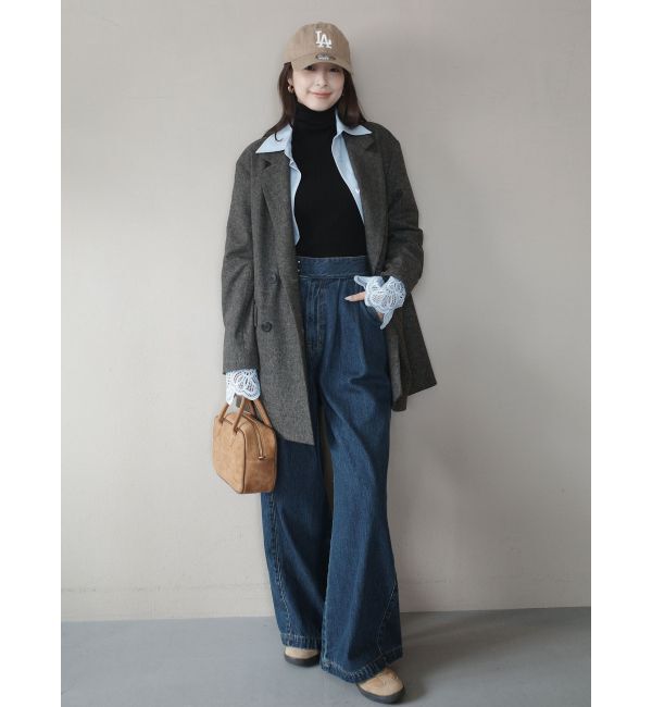 LAGUNAMOON「ウールロングテーラードジャケット」|テーラードジャケット|