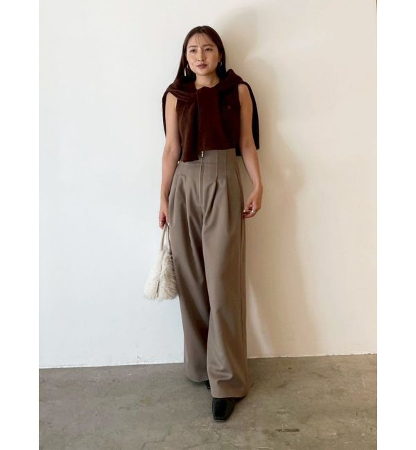 LAGUNAMOON「【REVIVAL】2タックワイドパンツ」|その他|モカ