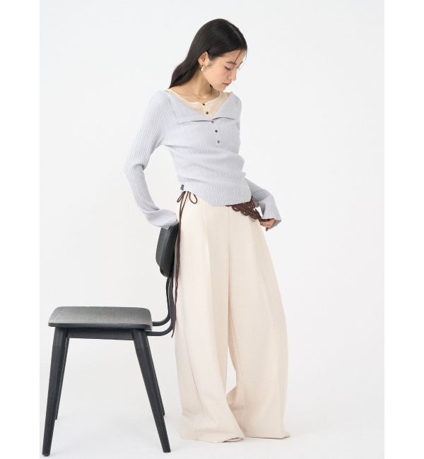 LAGUNAMOON「バイカラーベルトパンツ」|その他|