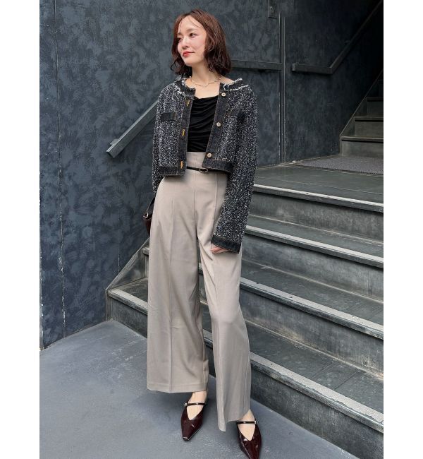 LAGUNAMOON「バイカラーベルトパンツ」|その他|