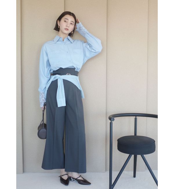 LAGUNAMOON「バイカラーベルトパンツ」|その他|