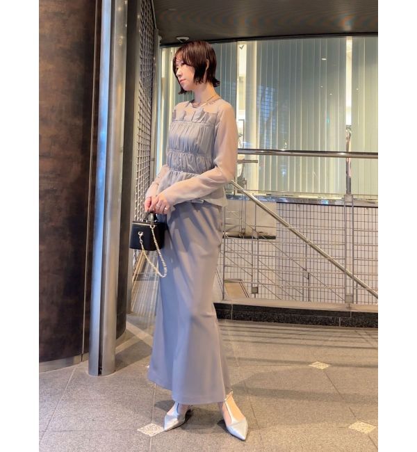 LAGUNAMOON「LADYシフォンペプラムドレス」|ドレス|