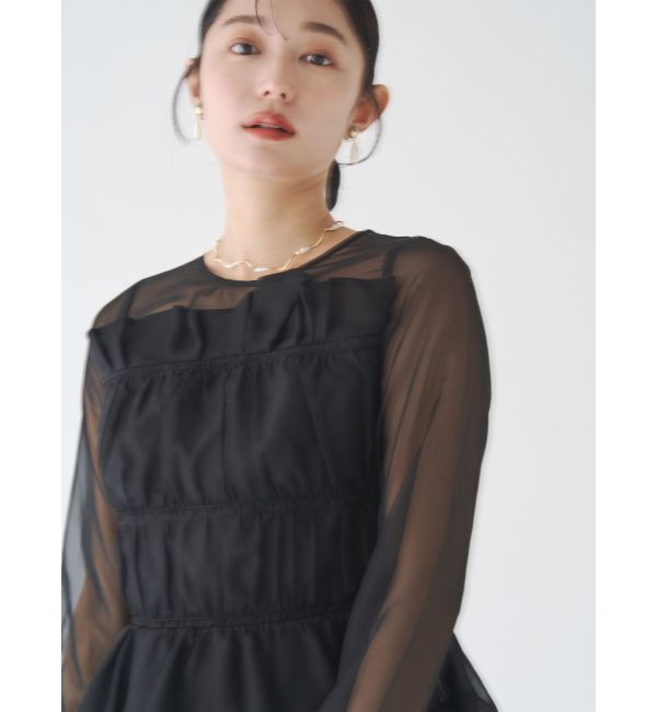 LAGUNAMOON「LADYシフォンペプラムドレス」|ドレス|