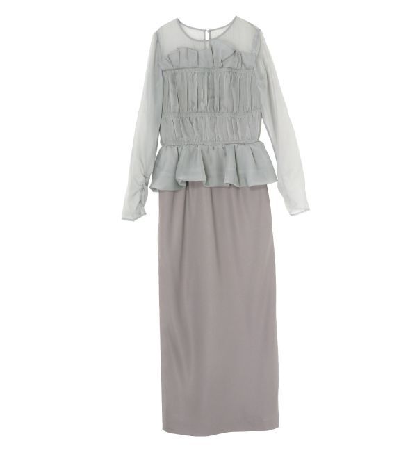 LAGUNAMOON「LADYシフォンペプラムドレス」|ドレス|