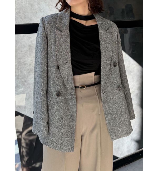 LAGUNAMOON「ツイードダブルテーラードジャケット」|テーラードジャケット|