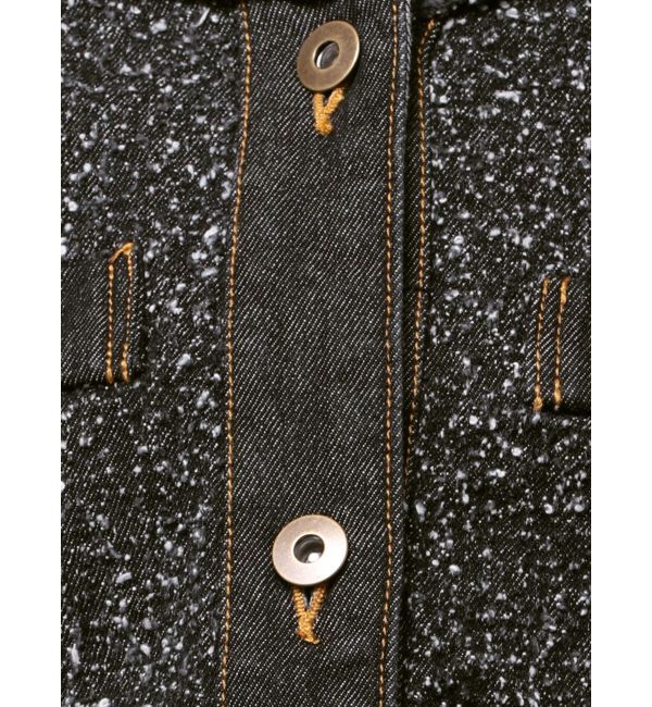 LAGUNAMOON「ツイードライクノーカラーデニムジャケット」|デニムジャケット|