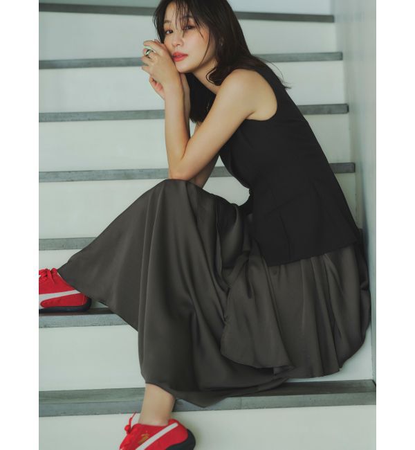 LAGUNAMOON「ティアードスカートドッキングベストワンピース」|ワンピース|