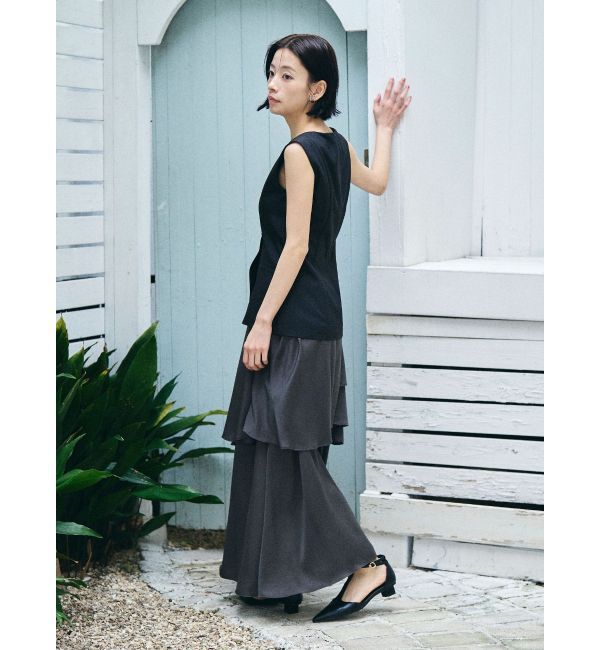 LAGUNAMOON「ティアードスカートドッキングベストワンピース」|ワンピース|