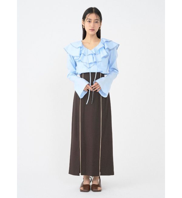 LAGUNAMOON「ラッフルパイピングブラウス」|シャツ・ブラウス|