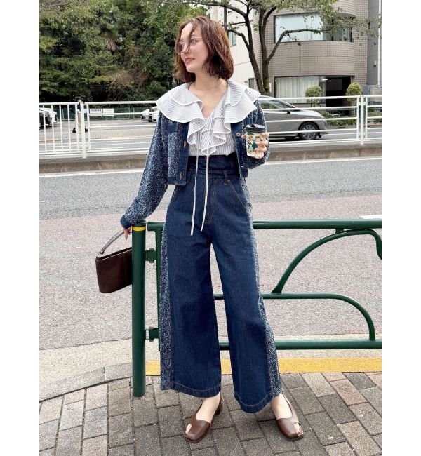 LAGUNAMOON「ラッフルパイピングブラウス」|シャツ・ブラウス|