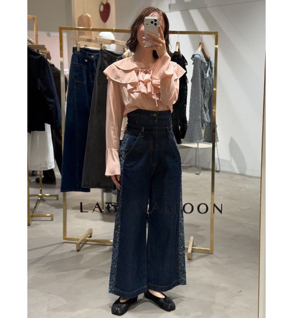 LAGUNAMOON「ラッフルパイピングブラウス」|シャツ・ブラウス|