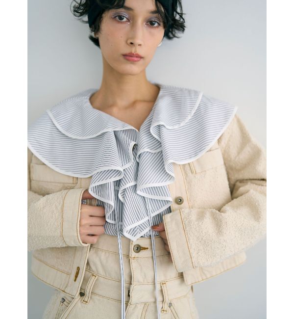 LAGUNAMOON「ラッフルパイピングブラウス」|シャツ・ブラウス|