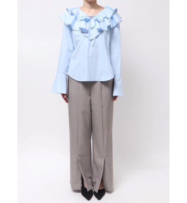 LAGUNAMOON「ラッフルパイピングブラウス」|シャツ・ブラウス|