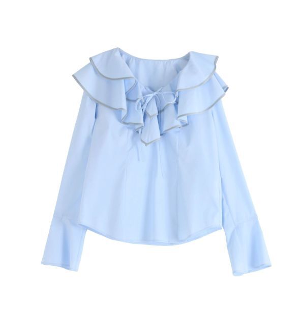 LAGUNAMOON「ラッフルパイピングブラウス」|シャツ・ブラウス|