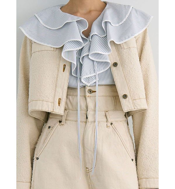 LAGUNAMOON「ラッフルパイピングブラウス」|シャツ・ブラウス|