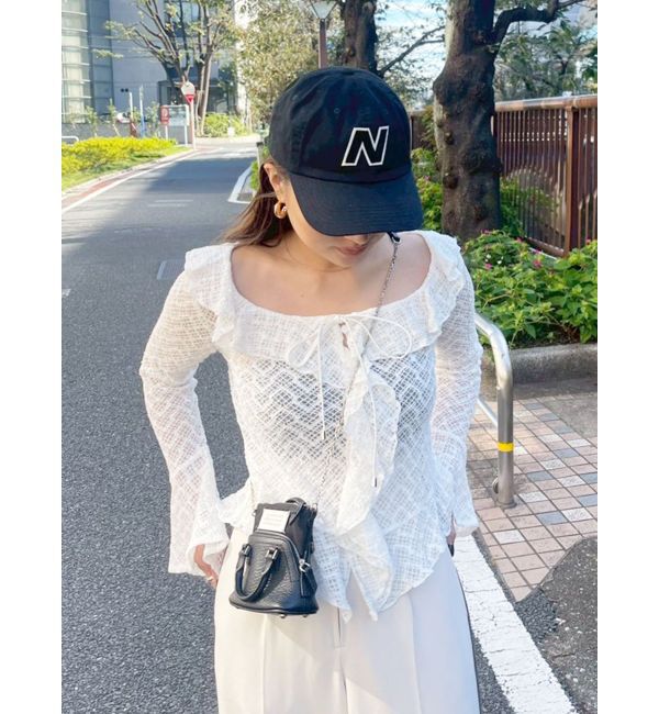 LAGUNAMOON「レースフリルデザインシャツ」|シャツ・ブラウス|