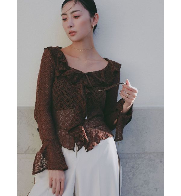 LAGUNAMOON「レースフリルデザインシャツ」|シャツ・ブラウス|