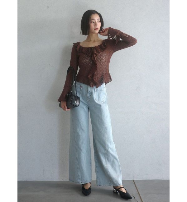 LAGUNAMOON「レースフリルデザインシャツ」|シャツ・ブラウス|