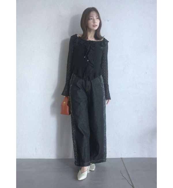 LAGUNAMOON「レースフリルデザインシャツ」|シャツ・ブラウス|