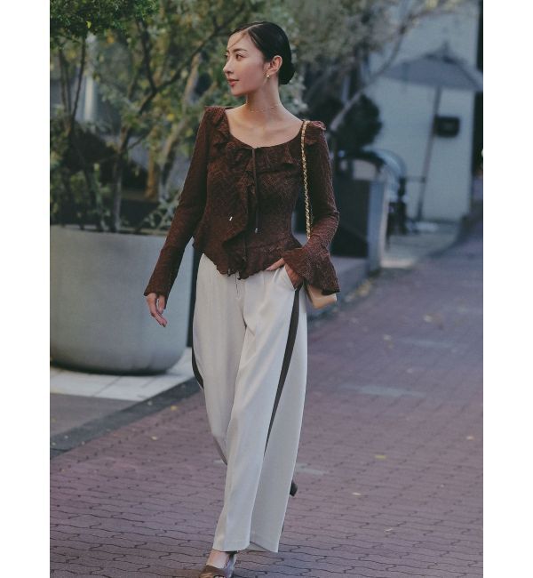 LAGUNAMOON「レースフリルデザインシャツ」|シャツ・ブラウス|