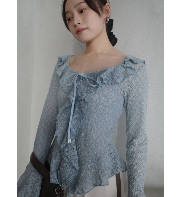 LAGUNAMOON「レースフリルデザインシャツ」|シャツ・ブラウス|