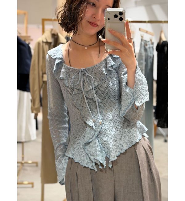 LAGUNAMOON「レースフリルデザインシャツ」|シャツ・ブラウス|