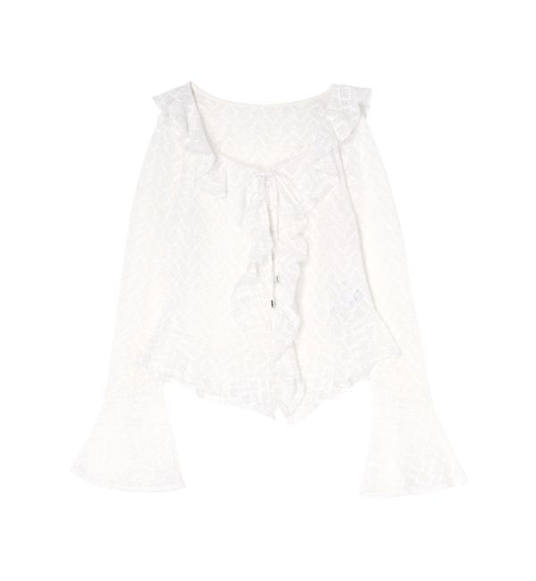 LAGUNAMOON「レースフリルデザインシャツ」|シャツ・ブラウス|