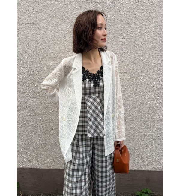 LAGUNAMOON「レースネックペプラムキャミソール」|キャミソール|