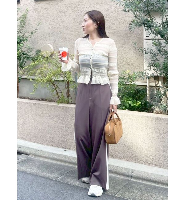 LAGUNAMOON「シアーボーダーカーデプルオーバー」|ニット・セーター|