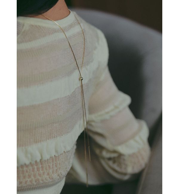 LAGUNAMOON「シアーボーダーカーデプルオーバー」|ニット・セーター|