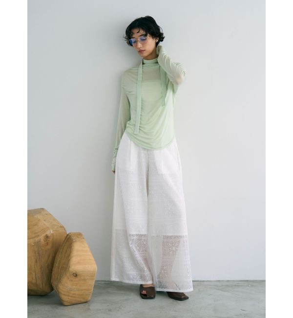 LAGUNAMOON「ドレープボウタイカットトップス」|Tシャツ・カットソー|