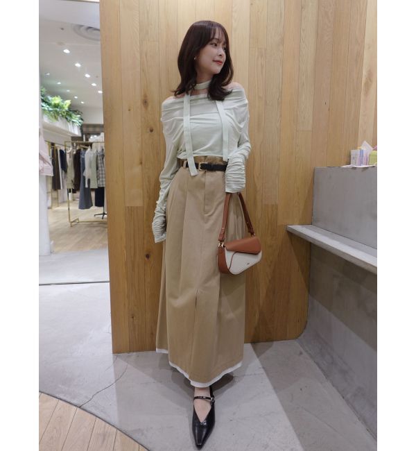 LAGUNAMOON「ドレープボウタイカットトップス」|Tシャツ・カットソー|