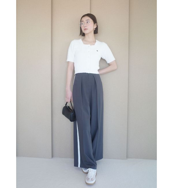 LAGUNAMOON「【POLO BCSコラボ】ブークレヤーンハーフスリーブコンパクトニットカーディガン」|ニット・セーター|