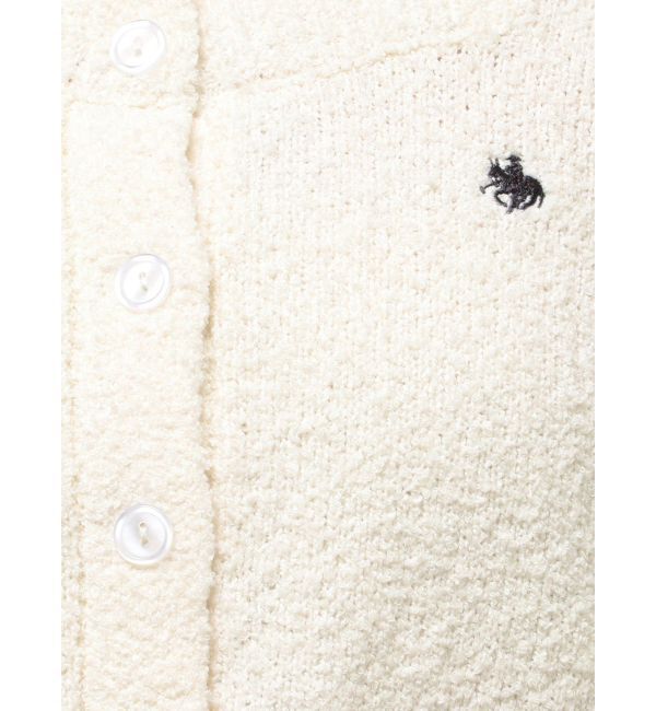 LAGUNAMOON「【POLO BCSコラボ】ブークレヤーンハーフスリーブコンパクトニットカーディガン」|ニット・セーター|