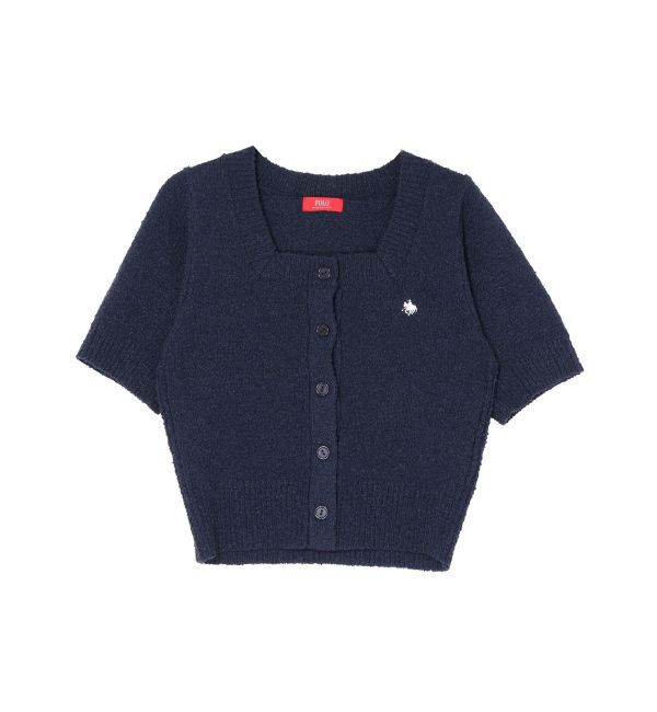 LAGUNAMOON「【POLO BCSコラボ】ブークレヤーンハーフスリーブコンパクトニットカーディガン」|ニット・セーター|