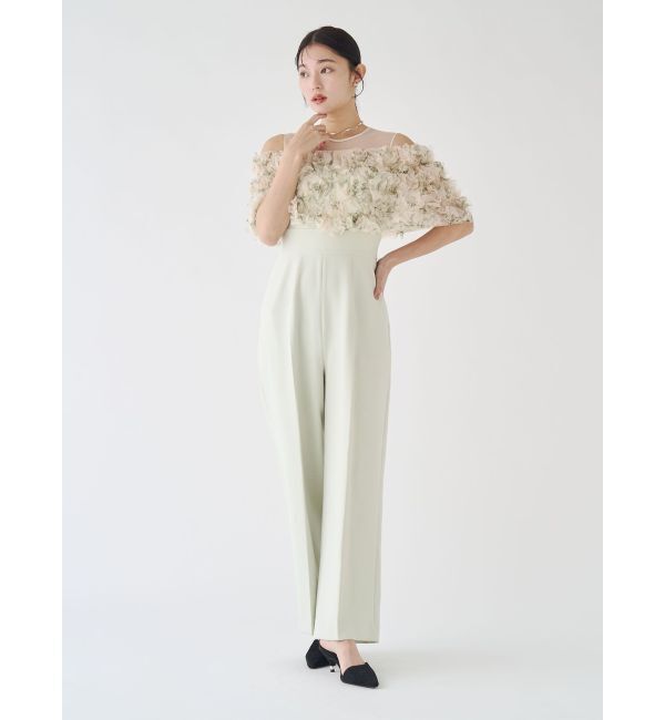 LAGUNAMOON「LADYチュールオフショルパンツドレス」|ドレス|