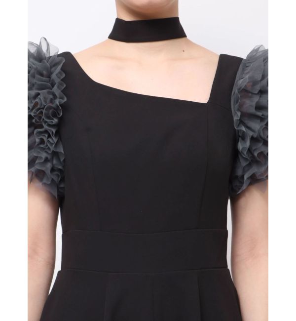 LAGUNAMOON「【ソンイさんコラボ】LADYチュールショルダーパンツドレス」|ドレス|