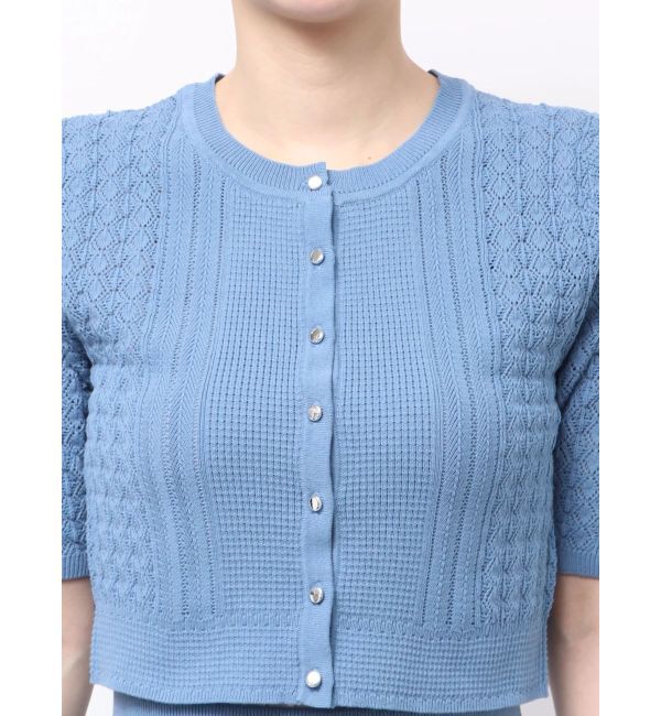 LAGUNAMOON「バイカラーサイドラインレースニットセットアップ」|ワンピース|