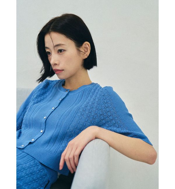 LAGUNAMOON「バイカラーサイドラインレースニットセットアップ」|ワンピース|