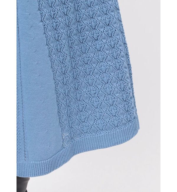 LAGUNAMOON「バイカラーサイドラインレースニットセットアップ」|ワンピース|