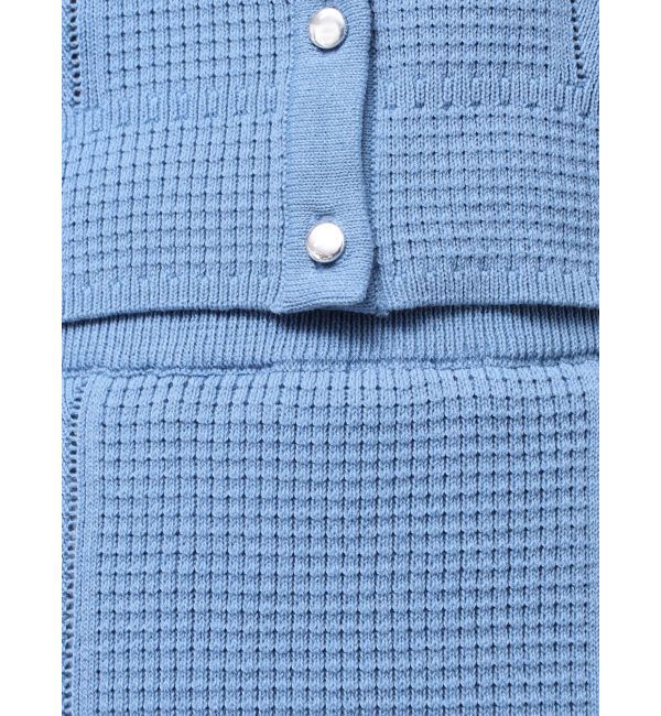 LAGUNAMOON「バイカラーサイドラインレースニットセットアップ」|ワンピース|