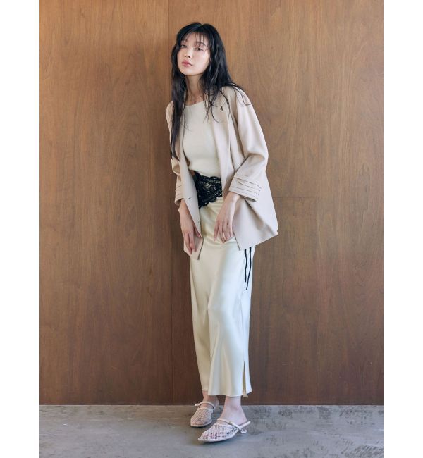 LAGUNAMOON「バイカラーボタンジャケット」|テーラードジャケット|