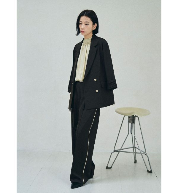 LAGUNAMOON「バイカラーボタンジャケット」|テーラードジャケット|