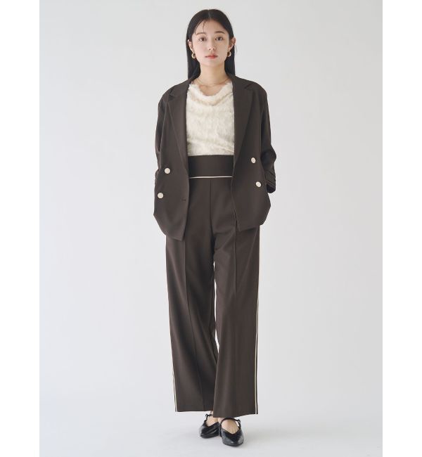 LAGUNAMOON「バイカラーボタンジャケット」|テーラードジャケット|