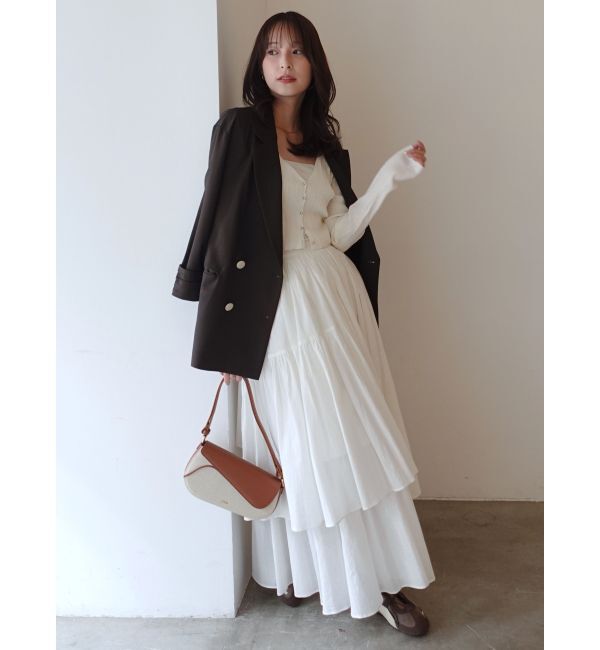 LAGUNAMOON「バイカラーボタンジャケット」|テーラードジャケット|