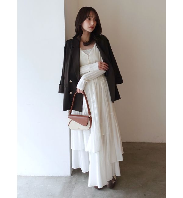 LAGUNAMOON「バイカラーボタンジャケット」|テーラードジャケット|